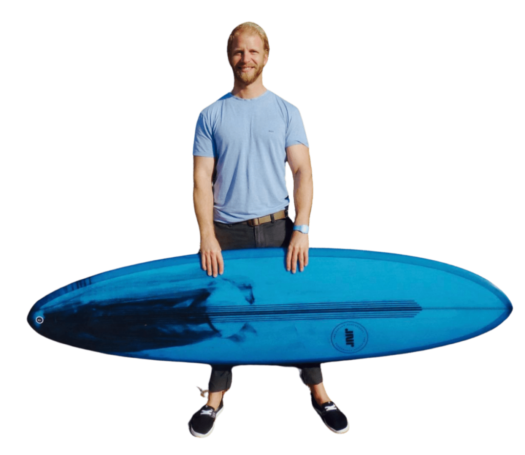 Testimonial Matt from Ireland about the midlength surfboard Junior shaped for him